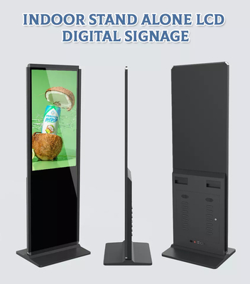 Pubblicità LCD del contrassegno di Digital del cavalletto dell'interno a 55 pollici 43 che gioca il totem dell'attrezzatura